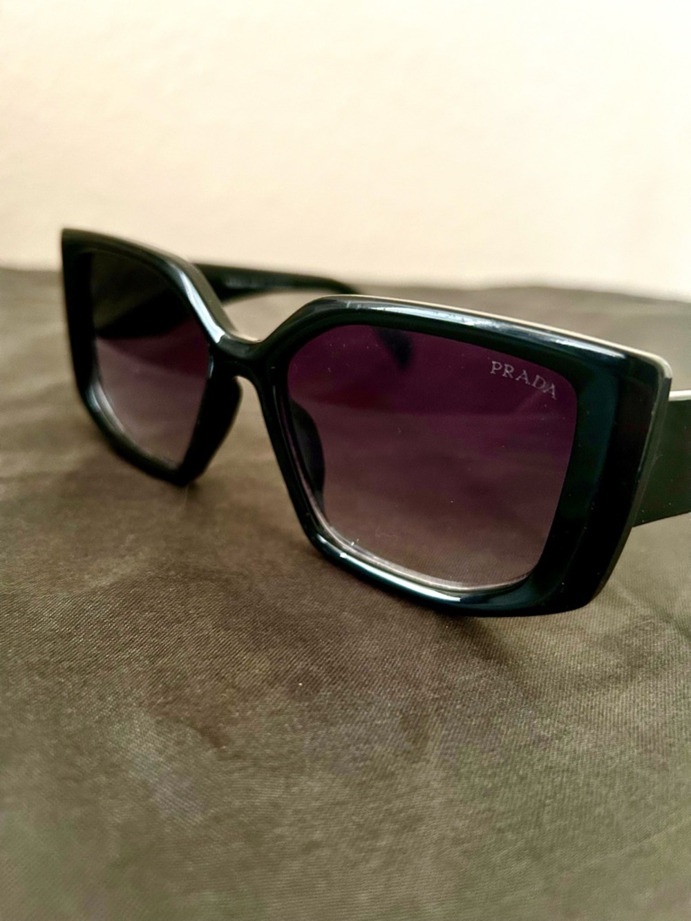 Prada Unisex Triangle Logo Acetate Sunglasses - Picture 5 of 7